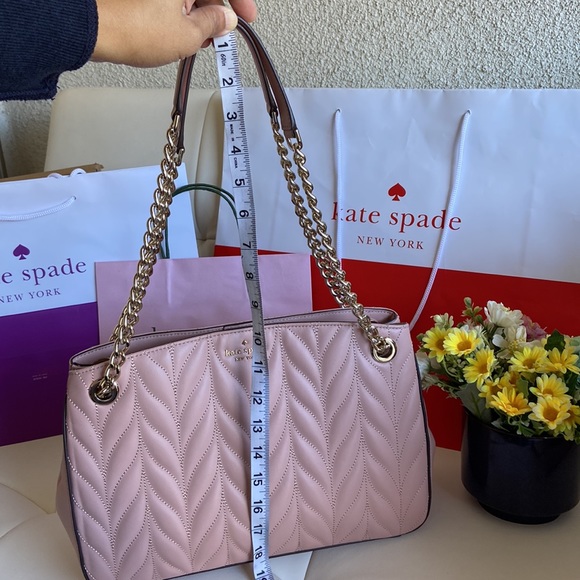 Kate Spade New York Briar Lane Quilted Med Convertible Shoulder Bag Rosy Cheeks - Picture 5 of 14